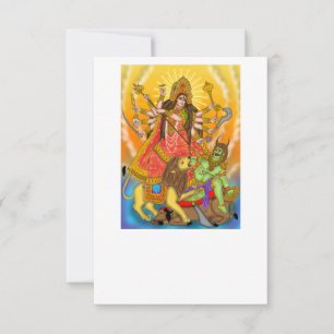 Mahishasur Mardini Durga Greeting Card