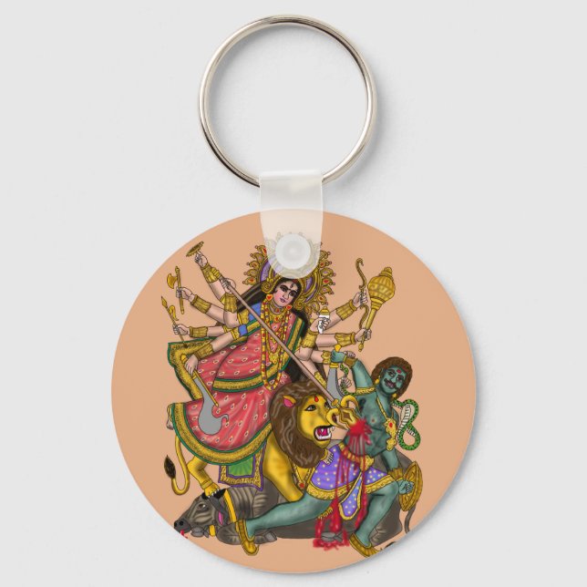 Mahishasura Mardini Keychain (Front)