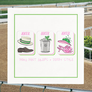 Mahj Mint Juleps & Derby Style Mahjong Napkin