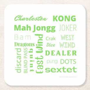 Mahj Paper Coaster in Green