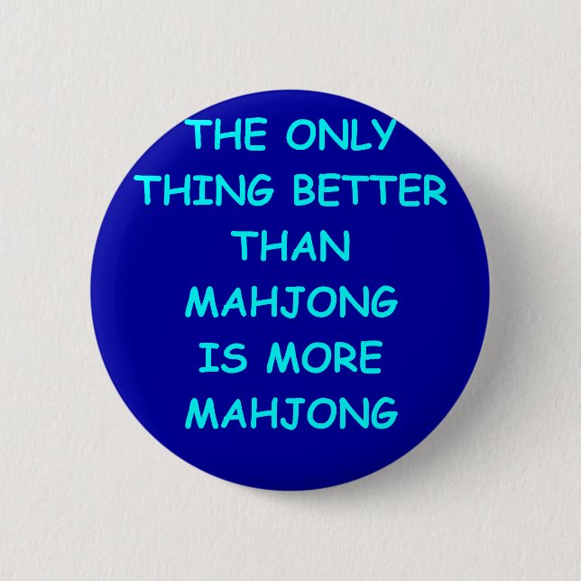 mahjong 6 cm round badge (Front)