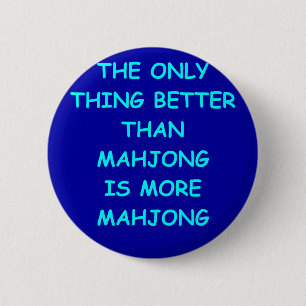 mahjong 6 cm round badge