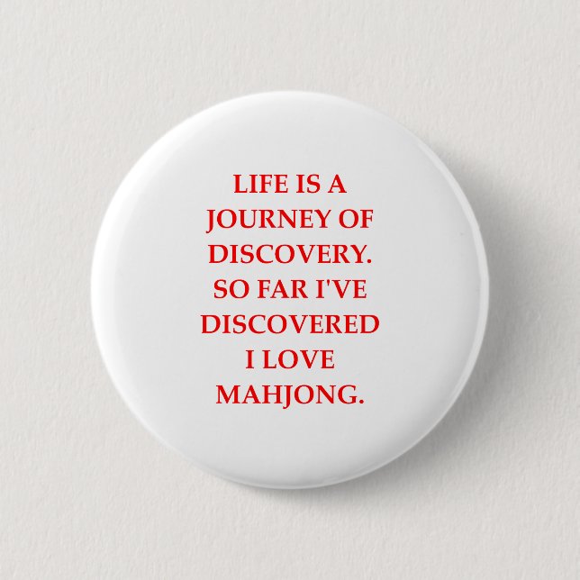 MAHJONG 6 CM ROUND BADGE (Front)