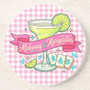 Mahjong and Margaritas Game Night Cocktail Coaster