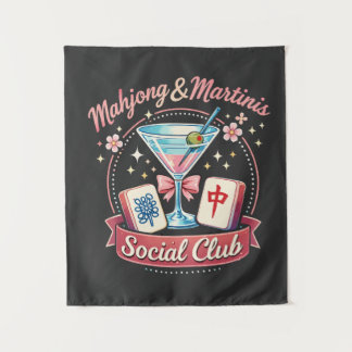 Mahjong and Martinis Social Club Tapestry