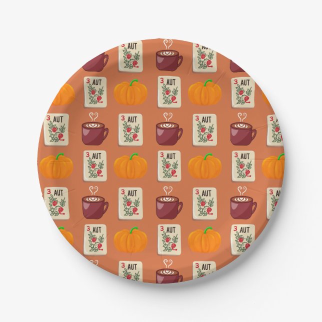 Mahjong Autumn Plate (Front)