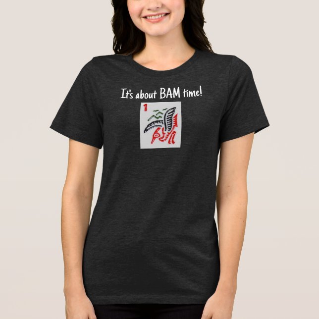 Mahjong Bam Time Tri-Blend  Shirt (Front)