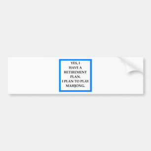 MAHJONG BUMPER STICKER