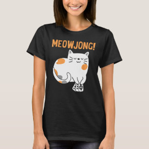 Mahjong Cat Player Board Game Mah-Jongg China Soli T-Shirt