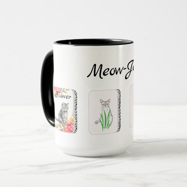 Mahjong Cat Tiles  Mug (Front Left)
