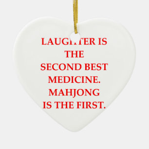 mahjong ceramic tree decoration