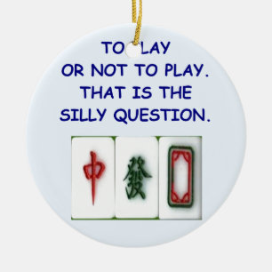 mahjong ceramic tree decoration