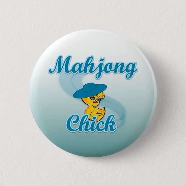 Mahjong Chick #3 6 Cm Round Badge (Front)