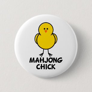 Mahjong Chick 6 Cm Round Badge