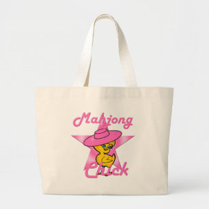 Mahjong Chick #8 Large Tote Bag