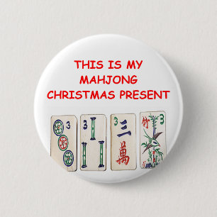 MAHJONG christmas 6 Cm Round Badge