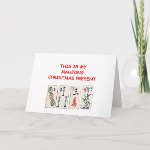 MAHJONG christmas Holiday Card