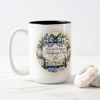 Mahjong Club Christmas Gift Two Tone Coffee Mug