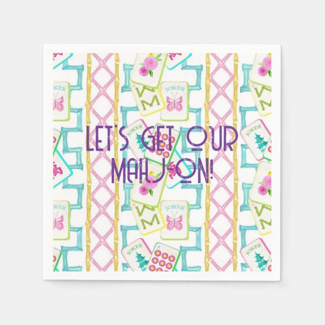 MAHJONG COCKTAIL NAPKINS (Front)