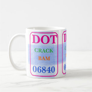 Mahjong Dot Crack Bam Bold colours Watercolor Chec Coffee Mug