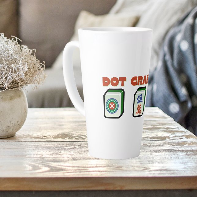 Mahjong Dot Crak Bam   Latte Mug (Creator Uploaded)