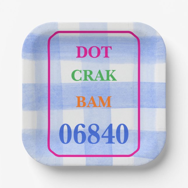Mahjong Dot Crak Bam Paper Plate (Front)