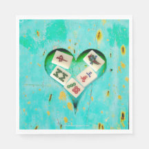 Mahjong Fills my Heart napkin