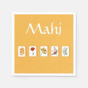 Mahjong Flower Tiles Napkin