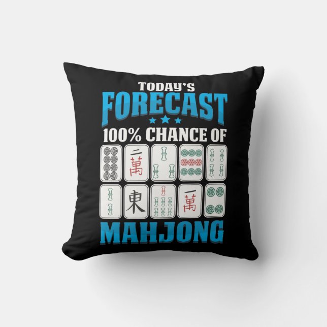 Mahjong Forecast Mah Jong Boardgame Lover Cushion (Front)