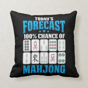 Mahjong Forecast Mah Jong Boardgame Lover Cushion
