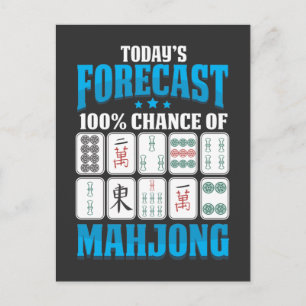 Mahjong Forecast Mah Jong Boardgame Lover Postcard