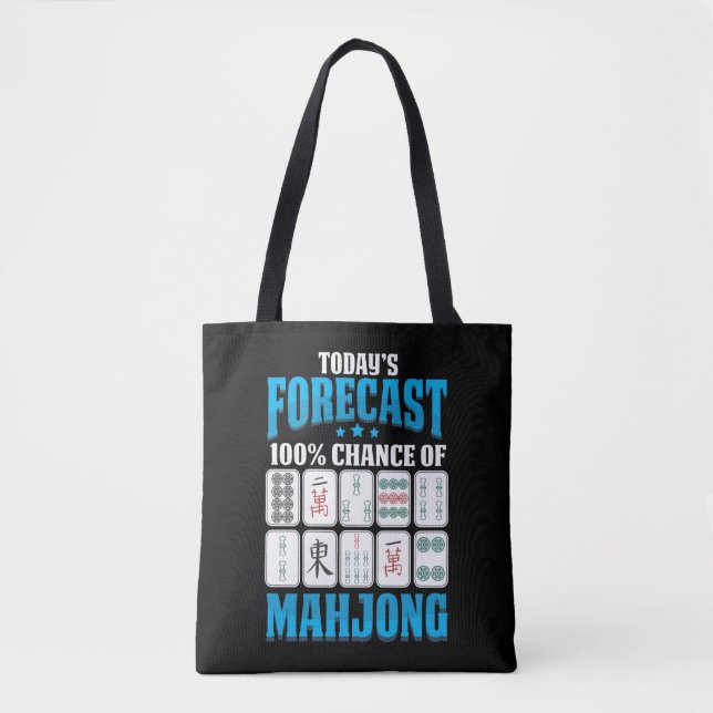 Mahjong Forecast Mah Jong Boardgame Lover Tote Bag (Front)