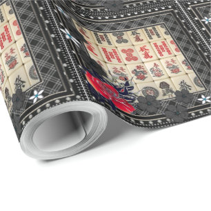 Mahjong framed wrapping paper