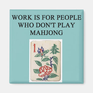 mahjong game player magnet