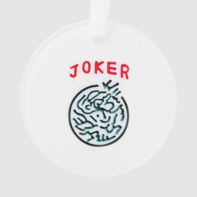 MahJong game symbol Joker tile Ornament (Front)