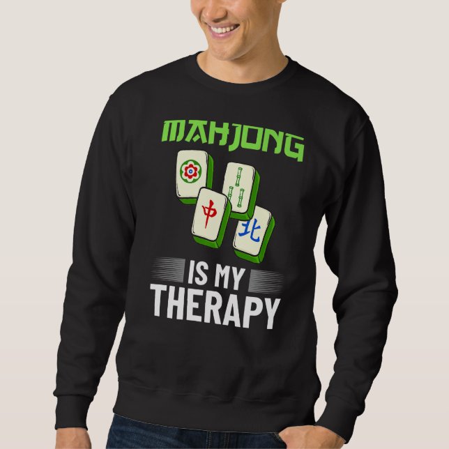 Mahjong Game Table Cards Player Tile American Sweatshirt (Front)