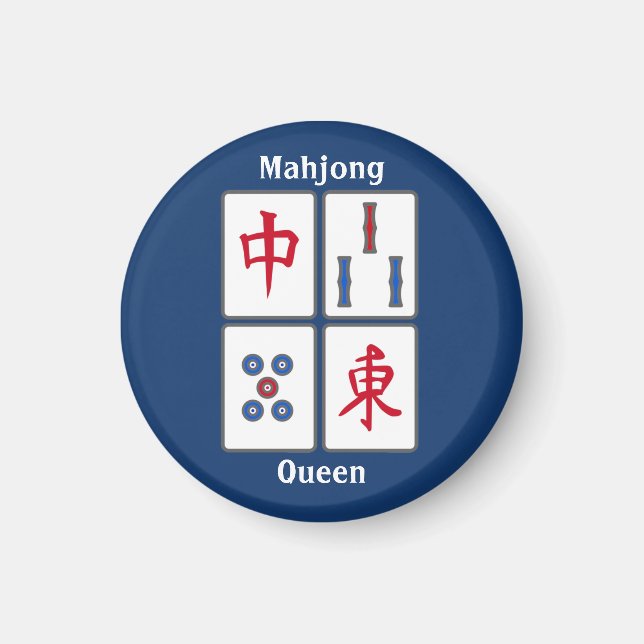 Mahjong Game Tiles Design Magnet (Front)