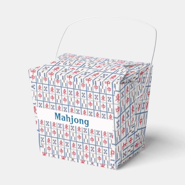 Mahjong Game Tiles Design Party Favour Box (Front Side)