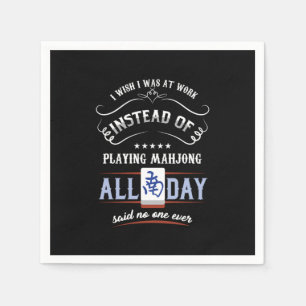 Mahjong Gameplay Gamble China Tile Based Chinese I Napkin