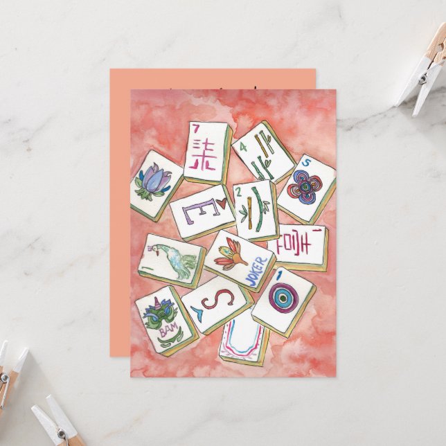 mahjong invite card (Front/Back In Situ)