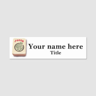 Mahjong Joker Name Tag