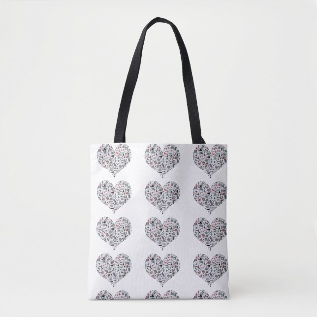 Mahjong Love Tote Bag (Front)
