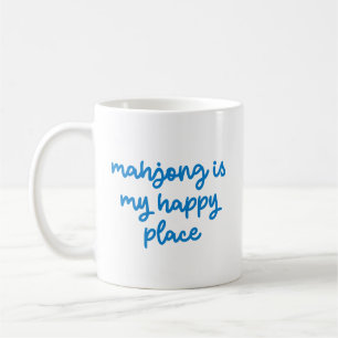 Mahjong Lover Gift Funny Blue Game Night Coffee Mug