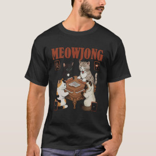 Mahjong Lover Mahjong Player Cat Lover Cat Mum Meo T-Shirt