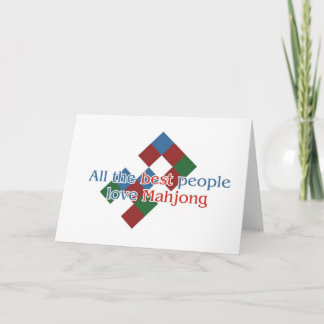 Mahjong Lover's greetings Card