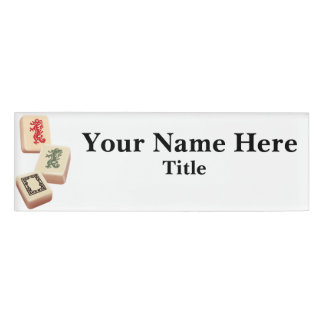 Mahjong Magnetic Name Tag