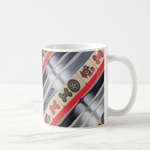 Mahjong monogrammed coffee mug