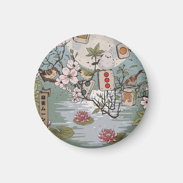 Mahjong Moonrise Magnet (Front)