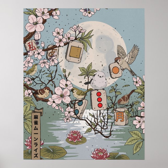 Mahjong Moonrise Poster (Front)