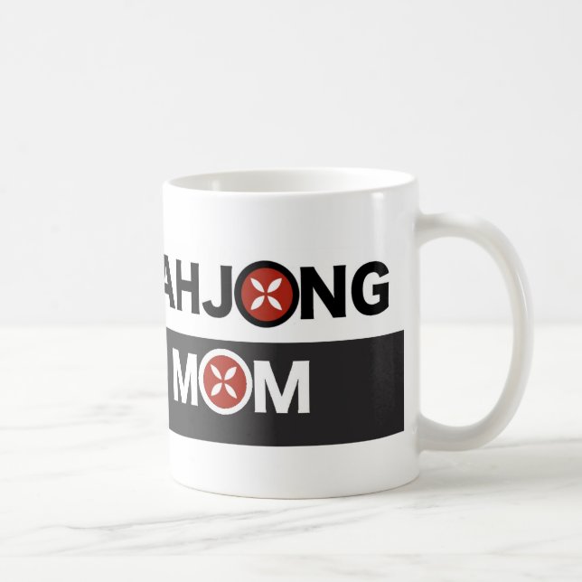 Mahjong Mum O Replaced with MJ Flower Design Coffee Mug (Right)